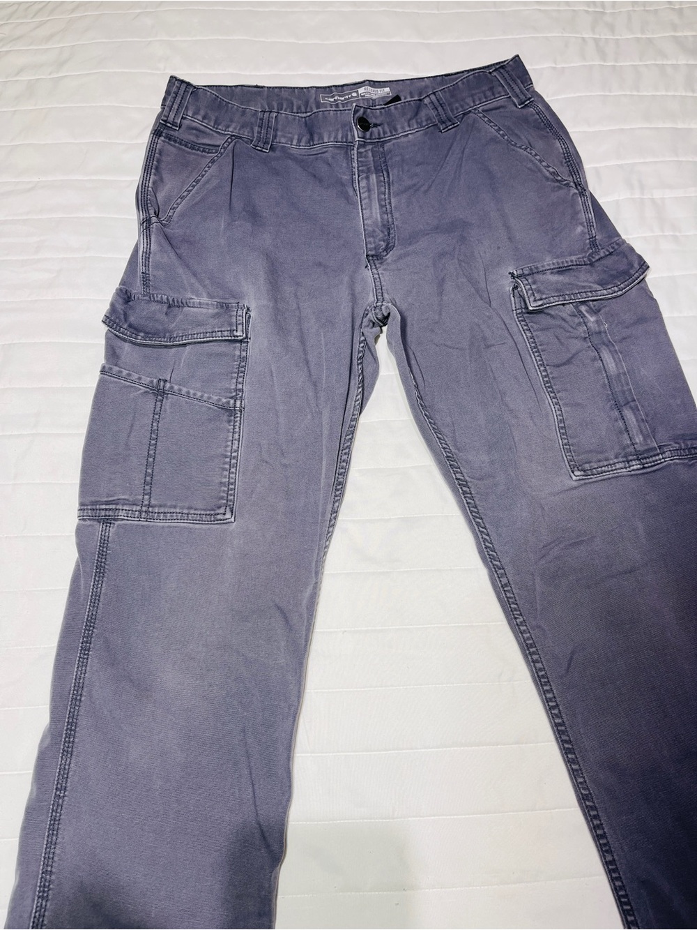 Carhartt Men's Slate Blue Cargo Pants - Workwear Utility